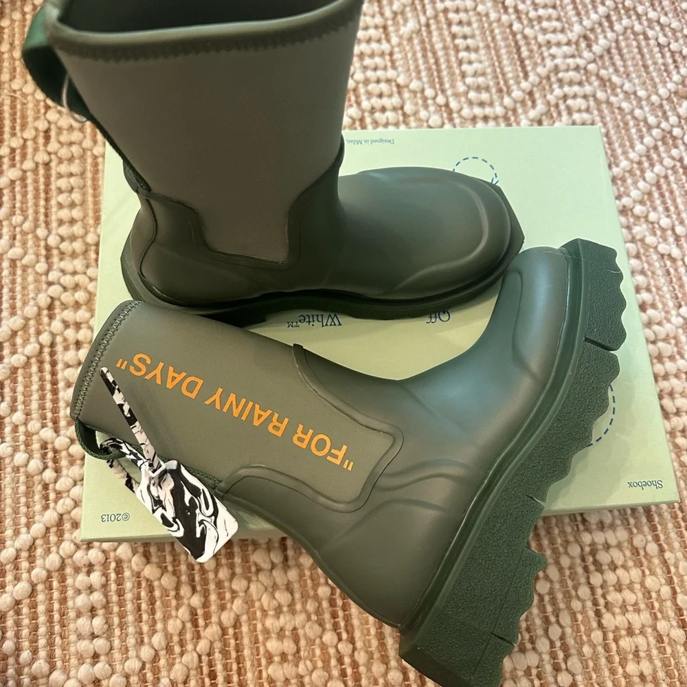 Authentic brand new Off-white for rainy days boots, with tags.